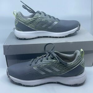 adidas Women's S2G Spikeless Golf Shoes, Grey Silver Metallic/Pulse Lime7.5
